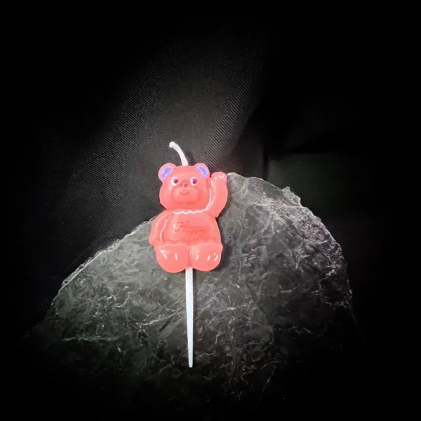 粉色軟糖小熊蠟燭